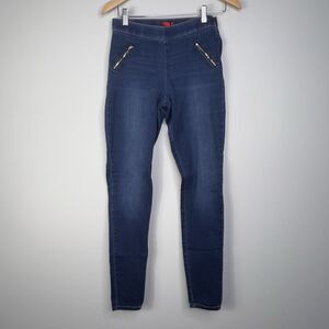 Jennifer Lopez JLO Womens Size 4L Mid Rise Stretch Pull On Jeggings Zip Pockets